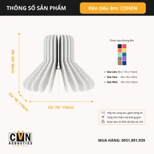 Alternative view of Đèn tiêu âm trang trí COHEN