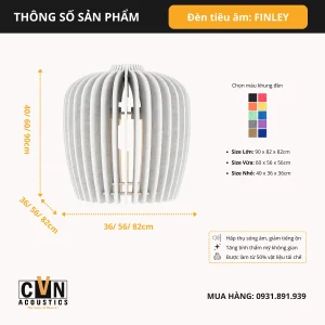 Alternative view of Đèn tiêu âm trang trí FINLEY