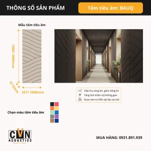 Alternative view of Tấm tiêu âm cách âm gắn tường BAUQ