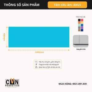 Alternative view of Tấm tiêu âm gắn trần AKUS