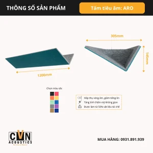 Alternative view of Tấm tiêu âm gắn trần ARO