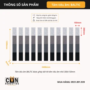 Alternative view of Tấm tiêu âm trang trí tường BALTIC