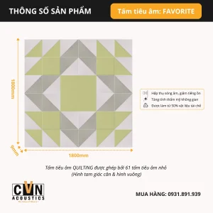 Alternative view of Tấm tiêu âm trang trí tường FAVORITE