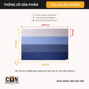 Alternative view of Tấm tiêu âm trang trí tường OMBRE