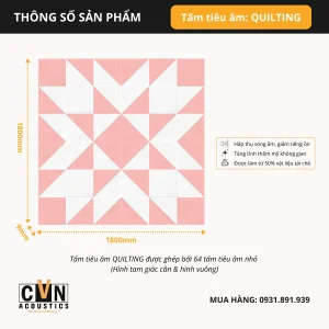 Alternative view of Tấm tiêu âm trang trí tường QUILTING