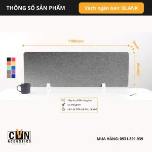 Alternative view of Vách ngăn bàn làm việc tiêu âm BLANK