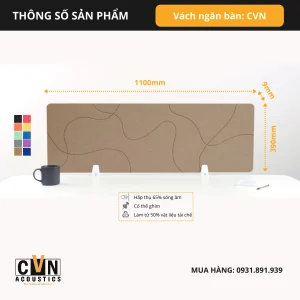 Alternative view of Vách ngăn bàn làm việc tiêu âm CVN