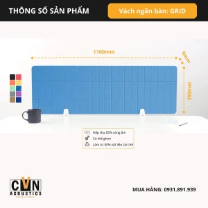 Alternative view of Vách ngăn bàn làm việc tiêu âm GRID
