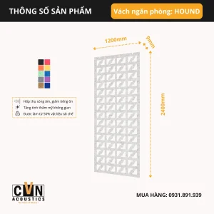 Alternative view of Vách ngăn phòng tiêu âm cách âm HOUND