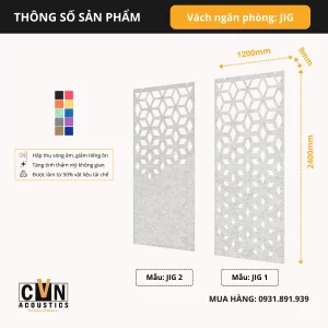 Alternative view of Vách ngăn phòng tiêu âm cách âm JIG
