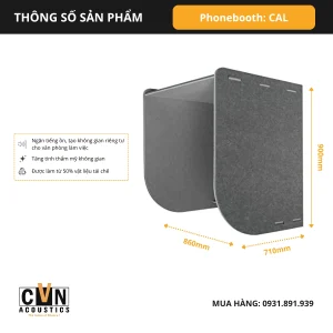 Alternative view of Phonebooth văn phòng treo tường CAL