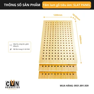 Alternative view of Tấm gỗ đục lỗ tiêu âm ARC